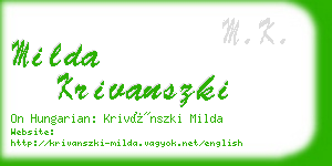 milda krivanszki business card